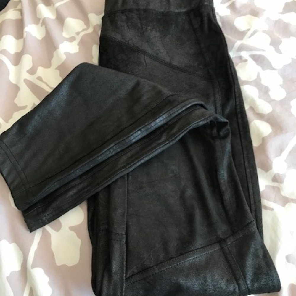 Gorgeous Free People Faux Crushed Leather Leggings